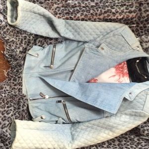 Barbara Bui Blue Coated Leather